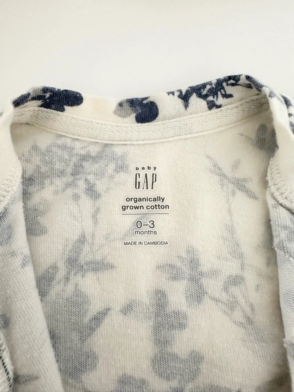 Chinoiserie Style Floral Footed Onesie - Picture 4 of 4